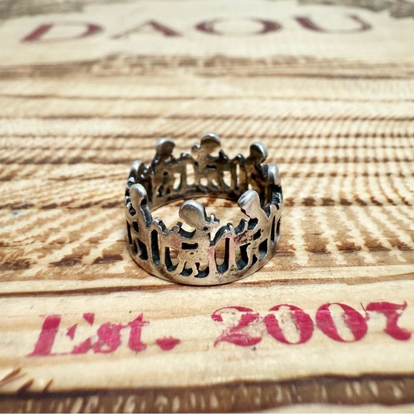 Vintage James Avery Retired Sterling Silver Children Holding Hands Ring 6 - Picture 4 of 5